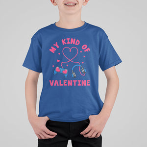 Valentine's Day T Shirt For Kid My Kind Of Valentine Gaming Gamer Men Boy Kid TS09 Royal Blue Printyourwear