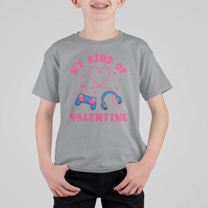 Valentine's Day T Shirt For Kid My Kind Of Valentine Gaming Gamer Men Boy Kid TS09 Sport Gray Printyourwear