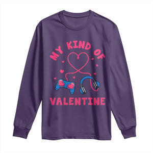 Valentine's Day Long Sleeve Shirt My Kind Of Valentine Gaming Gamer Men Boy Kid TS09 Purple Print Your Wear