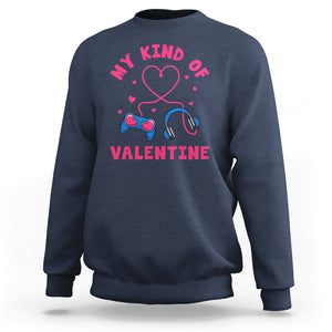 Valentine's Day Sweatshirt My Kind Of Valentine Gaming Gamer Men Boy Kid TS09 Navy Printyourwear