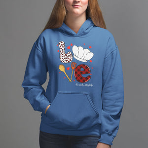 Valentine's Day Hoodie LOVE Lunch Lady Life TS09 Royal Blue Printyourwear