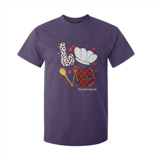 Valentine's Day T Shirt For Kid LOVE Lunch Lady Life TS09 Purple Print Your Wear