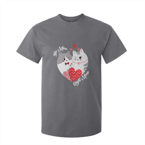 Valentine's Day Funny Cat Lover T Shirt For Kid Be Mine Right Meow TS09 Charcoal Print Your Wear