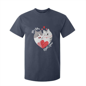 Valentine's Day Funny Cat Lover T Shirt For Kid Be Mine Right Meow TS09 Navy Print Your Wear