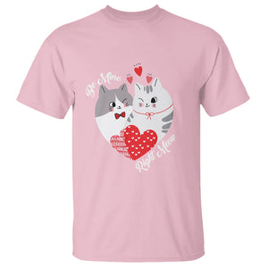 Valentine's Day T Shirt Be Mine Right Meow Funny Cat Lover TS09 Light Pink Printyourwear