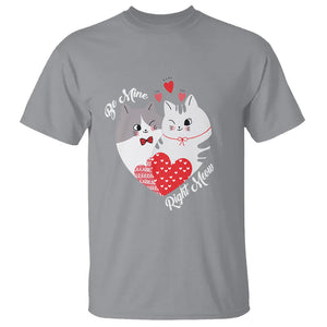 Valentine's Day T Shirt Be Mine Right Meow Funny Cat Lover TS09 Sport Gray Printyourwear