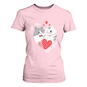 Valentine's Day Funny Cat Lover T Shirt For Women Be Mine Right Meow TS09 Light Pink Print Your Wear