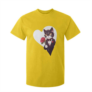 Valentine's Day T Shirt For Kid Tuxedo Cat Valentine Heart for Kitten and Animal Lovers TS09 Daisy Print Your Wear