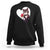 Valentine's Day Sweatshirt Tuxedo Cat Valentine Heart for Kitten and Animal Lovers TS09 Black Printyourwear