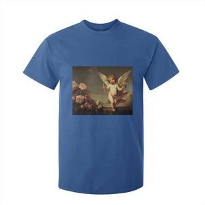 Valentine's Day T Shirt For Kid Cupid Cherubs Art Valentine Angel Rose Garden Aesthetic TS09 Royal Blue Print Your Wear