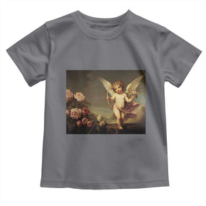 Valentine's Day Toddler T Shirt Cupid Cherubs Art Valentine Angel Rose Garden Aesthetic TS09 Charcoal Print Your Wear