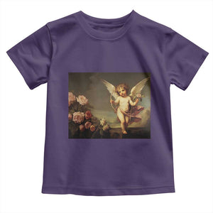 Valentine's Day Toddler T Shirt Cupid Cherubs Art Valentine Angel Rose Garden Aesthetic TS09 Purple Print Your Wear