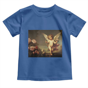 Valentine's Day Toddler T Shirt Cupid Cherubs Art Valentine Angel Rose Garden Aesthetic TS09 Royal Blue Print Your Wear