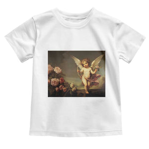 Valentine's Day Toddler T Shirt Cupid Cherubs Art Valentine Angel Rose Garden Aesthetic TS09 White Print Your Wear