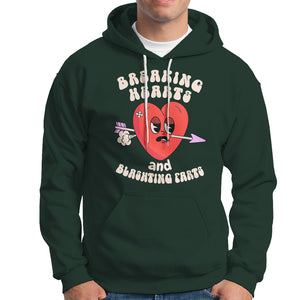 Valentine's Day Hoodie Breaking Hearts And Blasting Farts TS09 Dark Forest Green Printyourwear