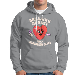 Valentine's Day Hoodie Breaking Hearts And Blasting Farts TS09 Sport Gray Printyourwear