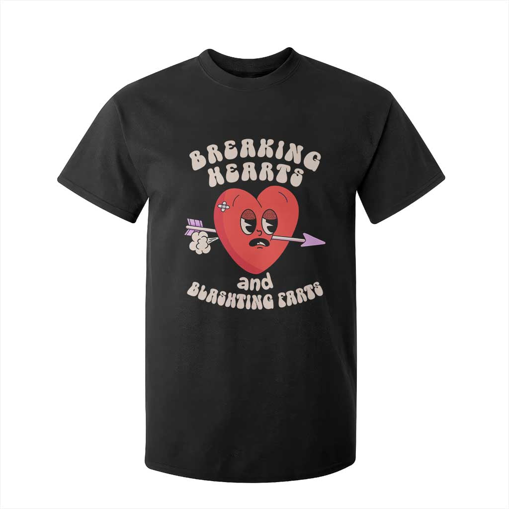 Valentine's Day T Shirt For Kid Breaking Hearts And Blasting Farts TS09 Black Print Your Wear