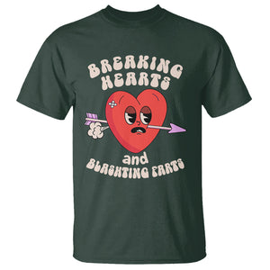 Valentine's Day T Shirt Breaking Hearts And Blasting Farts TS09 Dark Forest Green Printyourwear