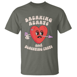 Valentine's Day T Shirt Breaking Hearts And Blasting Farts TS09 Military Green Printyourwear