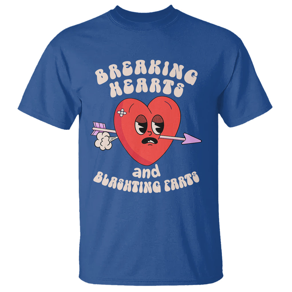 Valentine's Day T Shirt Breaking Hearts And Blasting Farts TS09 Royal Blue Printyourwear