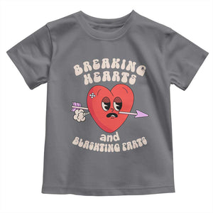 Valentine's Day Toddler T Shirt Breaking Hearts And Blasting Farts TS09 Charcoal Print Your Wear