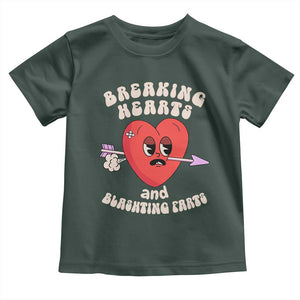 Valentine's Day Toddler T Shirt Breaking Hearts And Blasting Farts TS09 Dark Forest Green Print Your Wear