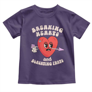 Valentine's Day Toddler T Shirt Breaking Hearts And Blasting Farts TS09 Purple Print Your Wear