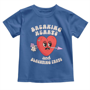 Valentine's Day Toddler T Shirt Breaking Hearts And Blasting Farts TS09 Royal Blue Print Your Wear