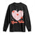 Valentine's Day Long Sleeve Shirt Love Always Wins Funny Heart Tic Tac Toe TS09 Black Print Your Wear