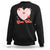 Valentine's Day Sweatshirt Love Always Wins Funny Heart Tic Tac Toe TS09 Black Printyourwear