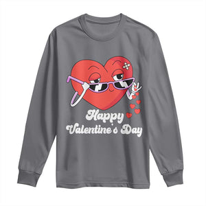 Happy Valentine's Day Cute Heart Bae Funny Salting Hearts Long Sleeve Shirt TS09 Charcoal Print Your Wear