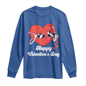 Happy Valentine's Day Cute Heart Bae Funny Salting Hearts Long Sleeve Shirt TS09 Royal Blue Print Your Wear