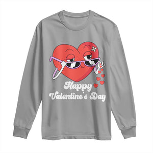 Happy Valentine's Day Cute Heart Bae Funny Salting Hearts Long Sleeve Shirt TS09 Sport Gray Print Your Wear