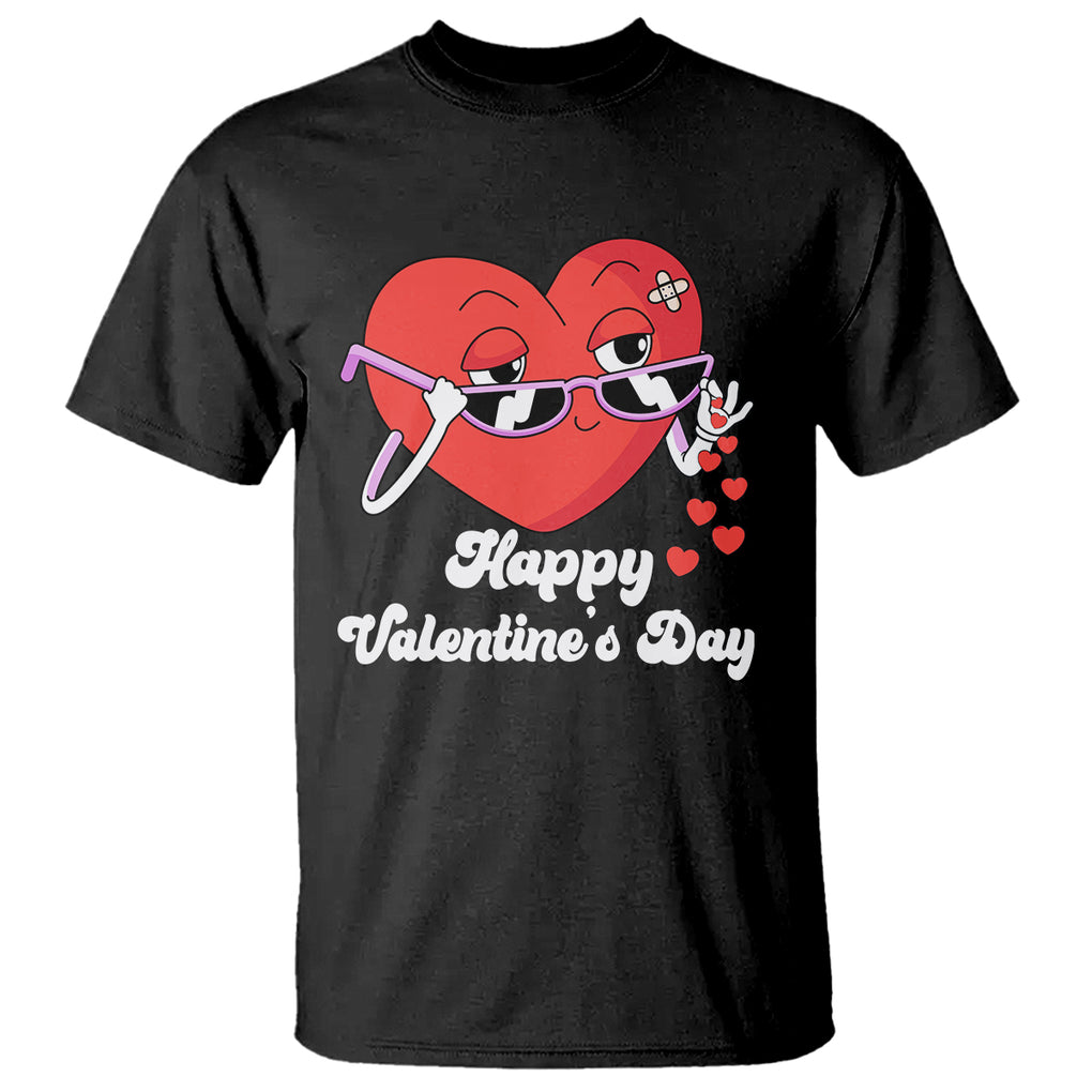 Happy Valentine's Day Cute Heart Bae Funny Salting Hearts T Shirt TS09 Black Printyourwear