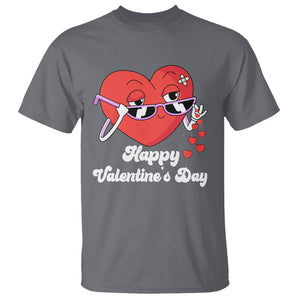 Happy Valentine's Day Cute Heart Bae Funny Salting Hearts T Shirt TS09 Charcoal Printyourwear