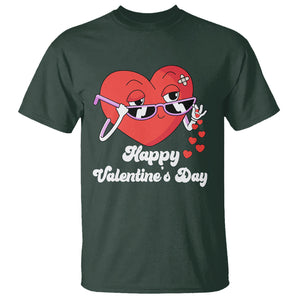 Happy Valentine's Day Cute Heart Bae Funny Salting Hearts T Shirt TS09 Dark Forest Green Printyourwear