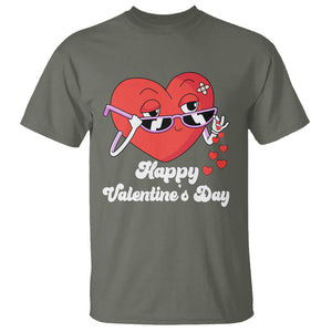 Happy Valentine's Day Cute Heart Bae Funny Salting Hearts T Shirt TS09 Military Green Printyourwear