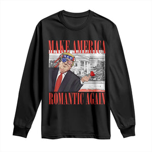 Funny Valentine's Day Trump Long Sleeve Shirt Make America Romantic Again TS09 Black Print Your Wear