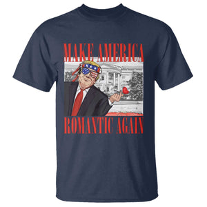 Funny Valentine's Day Trump T Shirt Make America Romantic Again TS09 Navy Print Your Wear