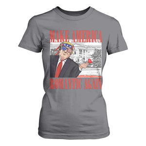 Funny Valentine's Day Trump T Shirt For Women Make America Romantic Again TS09 Charcoal Print Your Wear