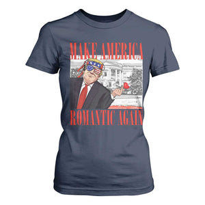 Funny Valentine's Day Trump T Shirt For Women Make America Romantic Again TS09 Navy Print Your Wear