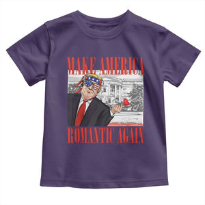 Funny Valentine's Day Trump Toddler T Shirt Make America Romantic Again TS09 Purple Print Your Wear