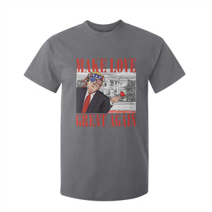 Funny Valentine's Day Trump T Shirt For Kid Make Love Great Again TS09 Charcoal Print Your Wear