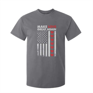 Funny Trump Valentine's Day Patriotic T Shirt For Kid Make Love Great Again TS09 Charcoal Print Your Wear