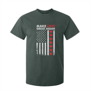 Funny Trump Valentine's Day Patriotic T Shirt For Kid Make Love Great Again TS09 Dark Forest Green Print Your Wear