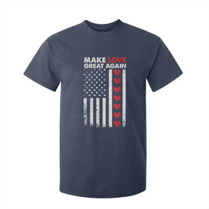 Funny Trump Valentine's Day Patriotic T Shirt For Kid Make Love Great Again TS09 Navy Print Your Wear