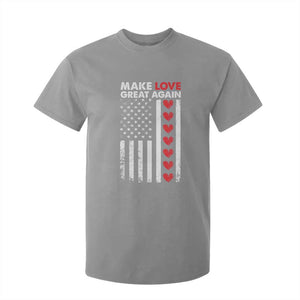 Funny Trump Valentine's Day Patriotic T Shirt For Kid Make Love Great Again TS09 Sport Gray Print Your Wear