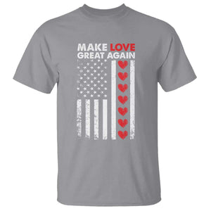 Funny Trump Valentine's Day Patriotic T Shirt Make Love Great Again TS09 Sport Gray Print Your Wear