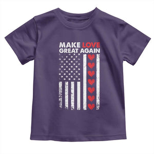 Funny Trump Valentine's Day Patriotic Toddler T Shirt Make Love Great Again TS09 Purple Print Your Wear