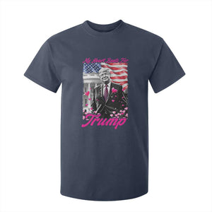 Funny Trump Lover T Shirt For Kid My Hear Beats For Trump Valentine's Day TS09 Navy Print Your Wear